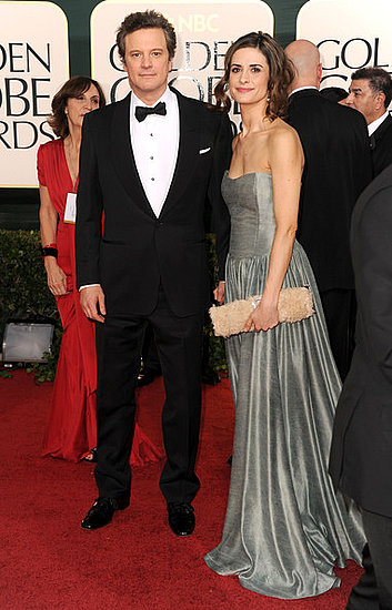 Golden Globes Colin Firth. Colin Firth and wife Livia