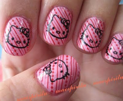 Simple Black And White Nail Designs. girlfriend 2010 easy nail designs. cute simple designs for nails. cute